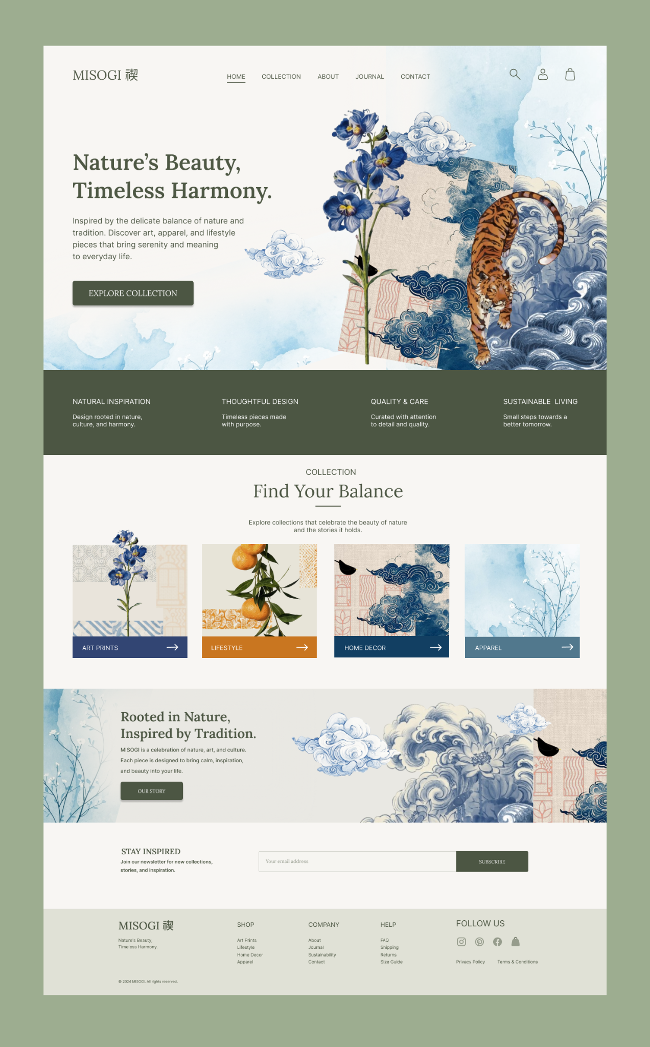 Misogi editorial e-commerce experience